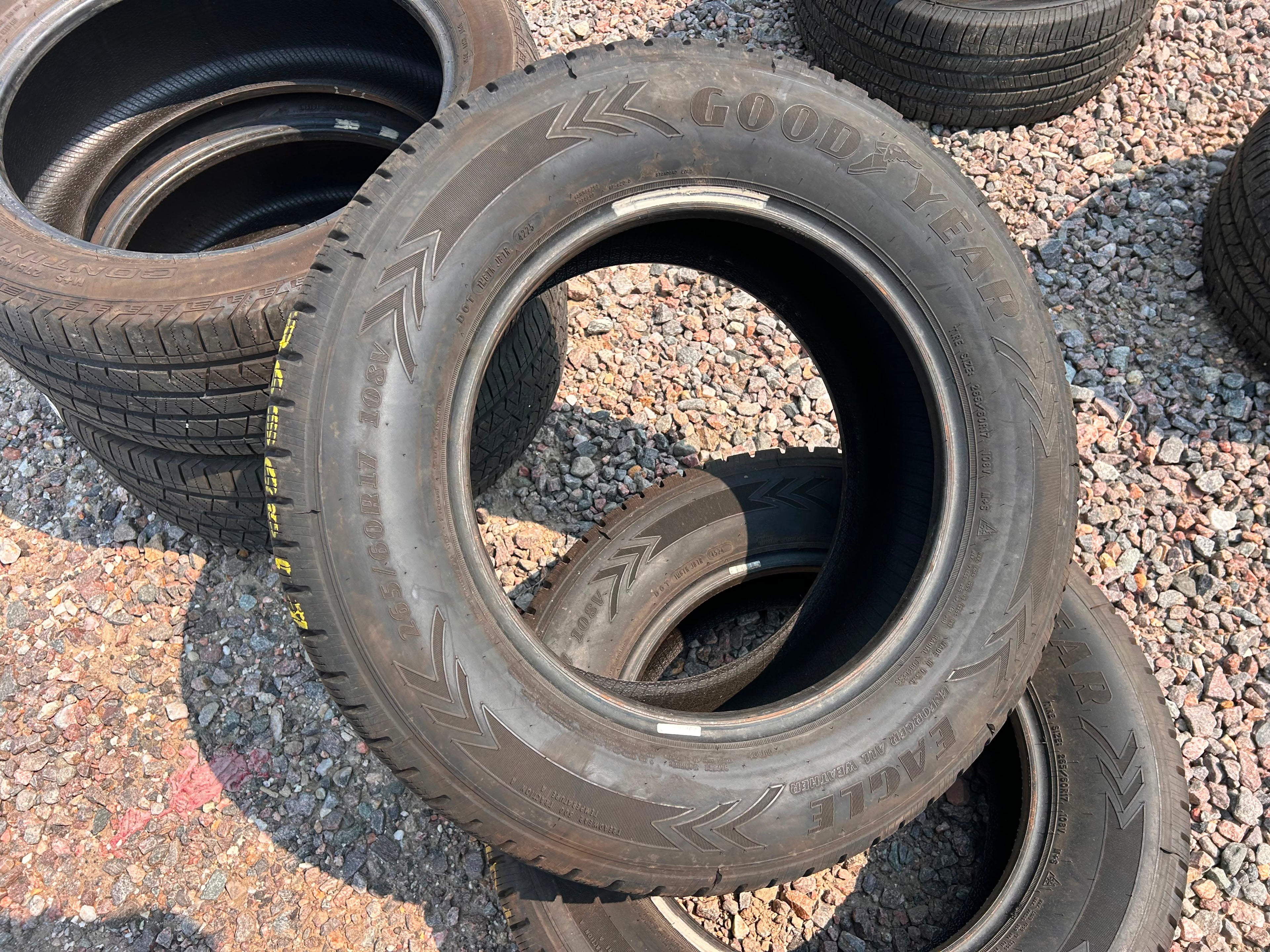 265/60R17 Pair (2 Used Tires) Goodyear Eagle Enforcer