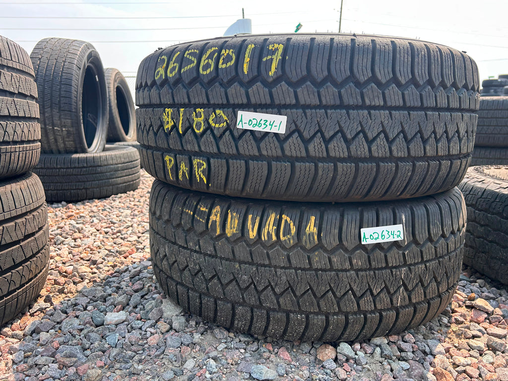 265/60R17 Pair (2 Used Tires) Goodyear Eagle Enforcer