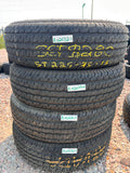 ST225/75R15 Set (4 Used Tires) Towstar STR