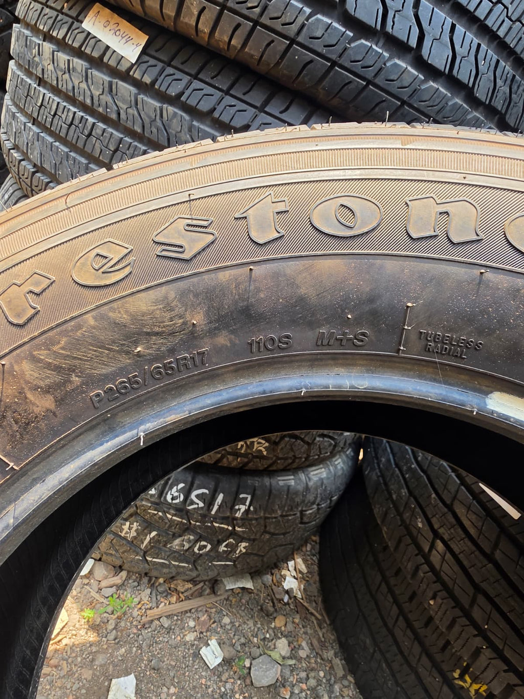265/65R17 Pair (2 Used Tires) Firestone Destination LE2