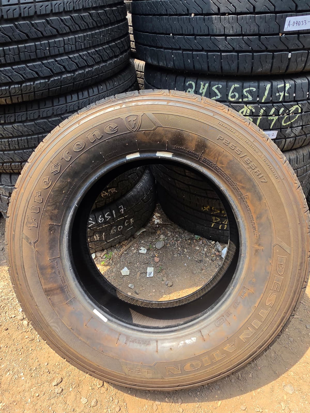 265/65R17 Pair (2 Used Tires) Firestone Destination LE2