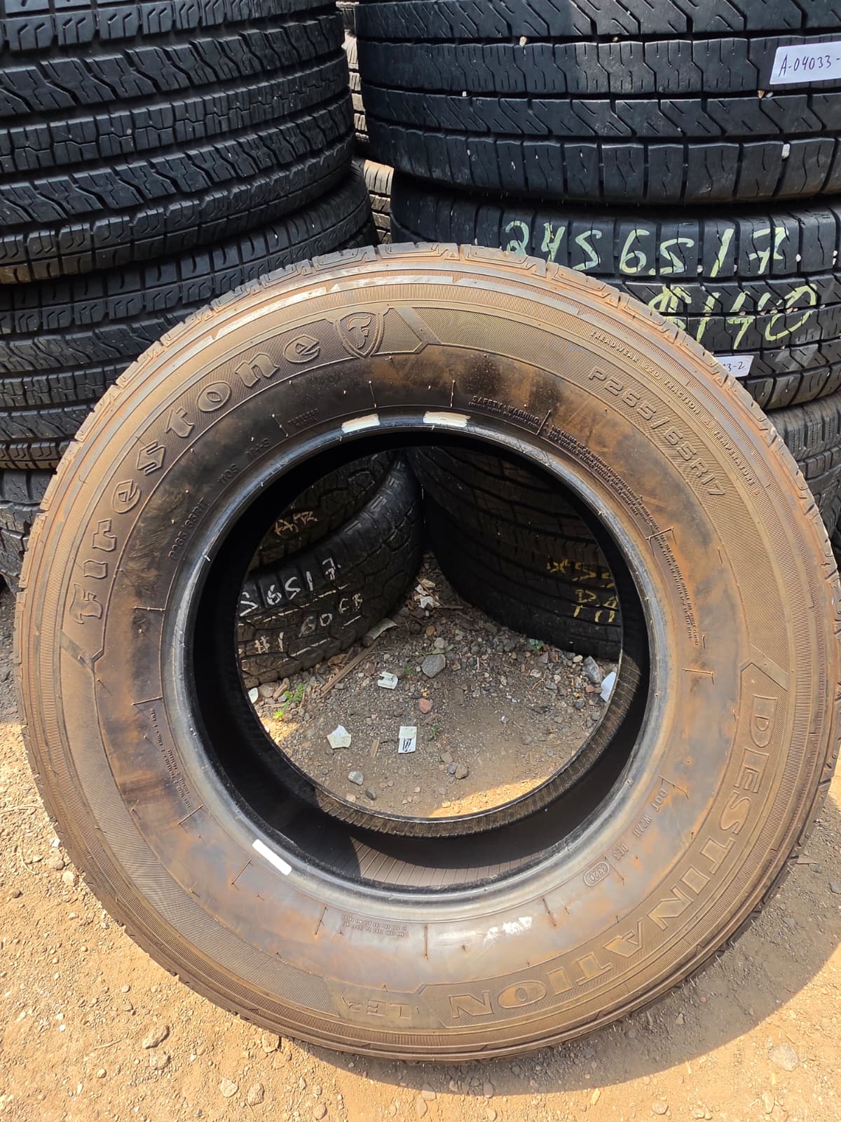 265/65R17 Pair (2 Used Tires) Firestone Destination LE2