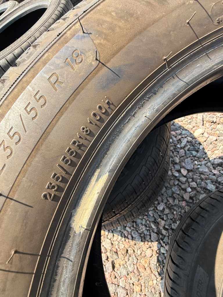 235/55R18 Pair (2 Used Tires) Michelin Defender2