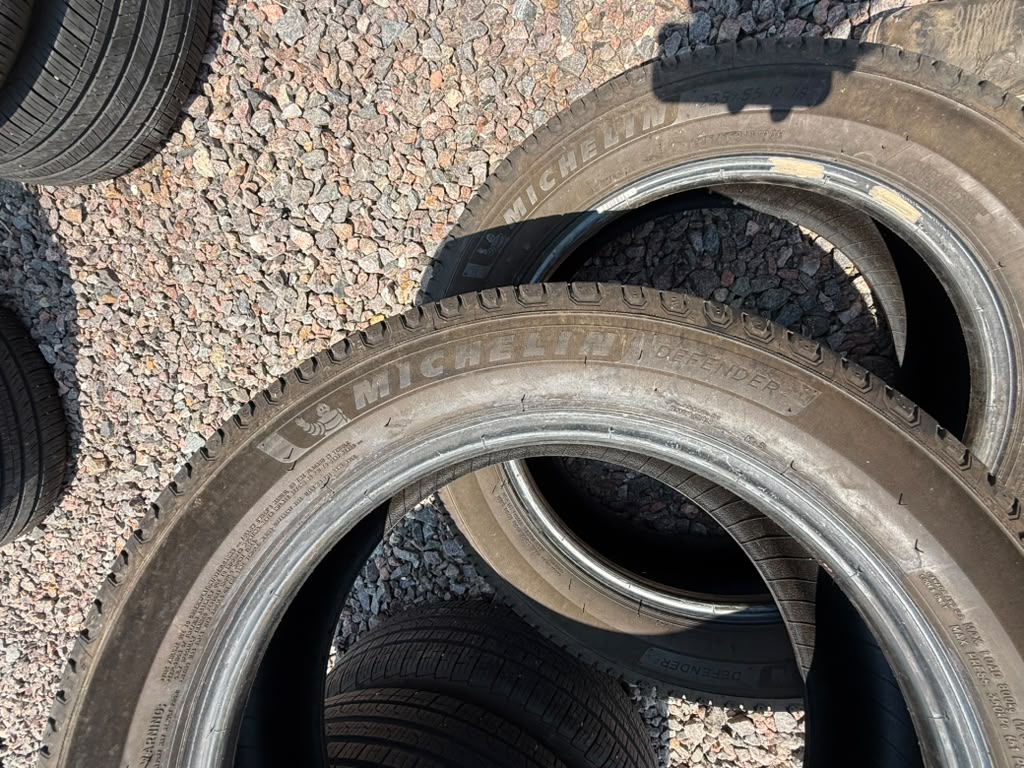 235/55R18 Pair (2 Used Tires) Michelin Defender2