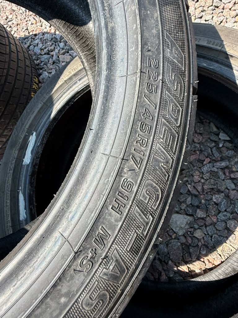 225/45R17 Pair (2 Used Tires) Aspen GT AS