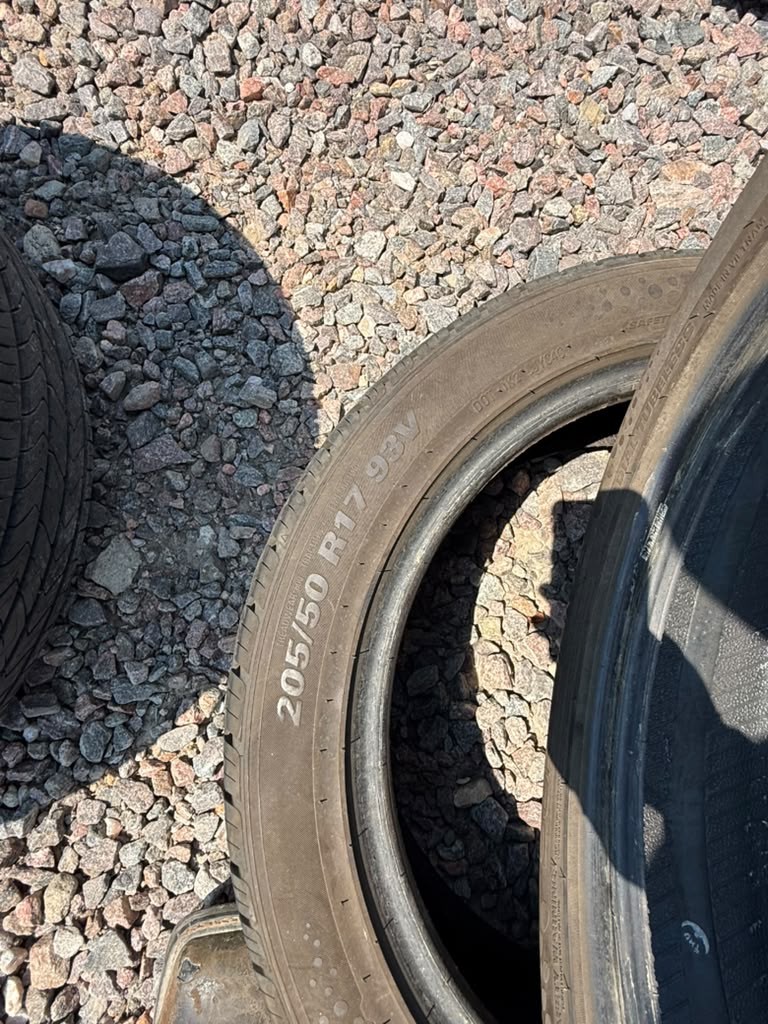 205/50R17 Pair (2 Used Tires) Sure Drive Rouring AS