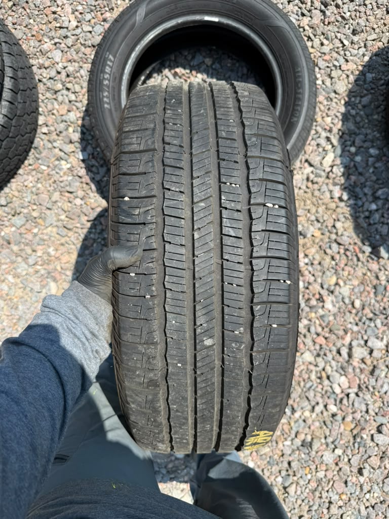 225/55R17 Pair (2 Used Tires) Goodyear Reliant