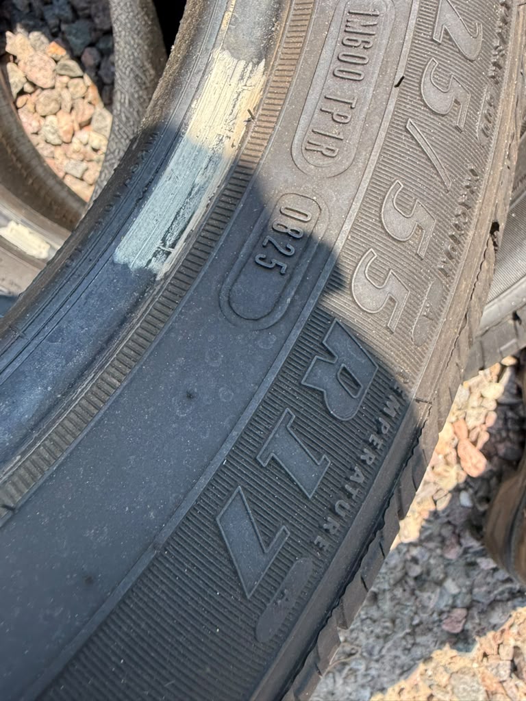 225/55R17 Pair (2 Used Tires) Goodyear Reliant