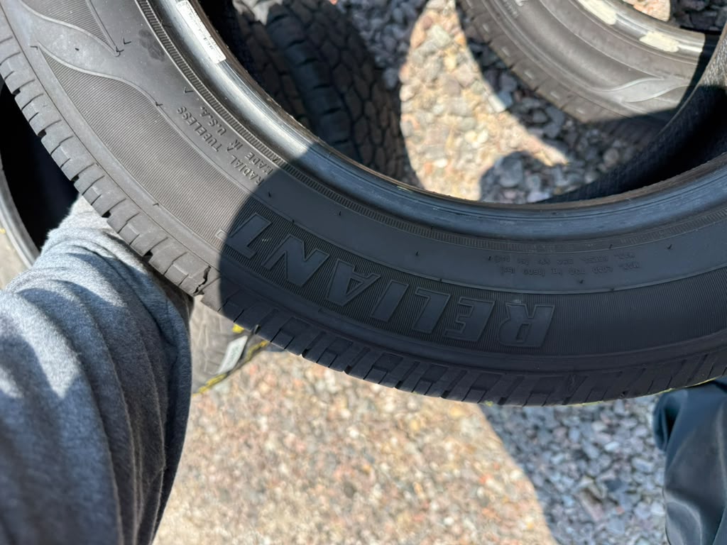 225/55R17 Pair (2 Used Tires) Goodyear Reliant