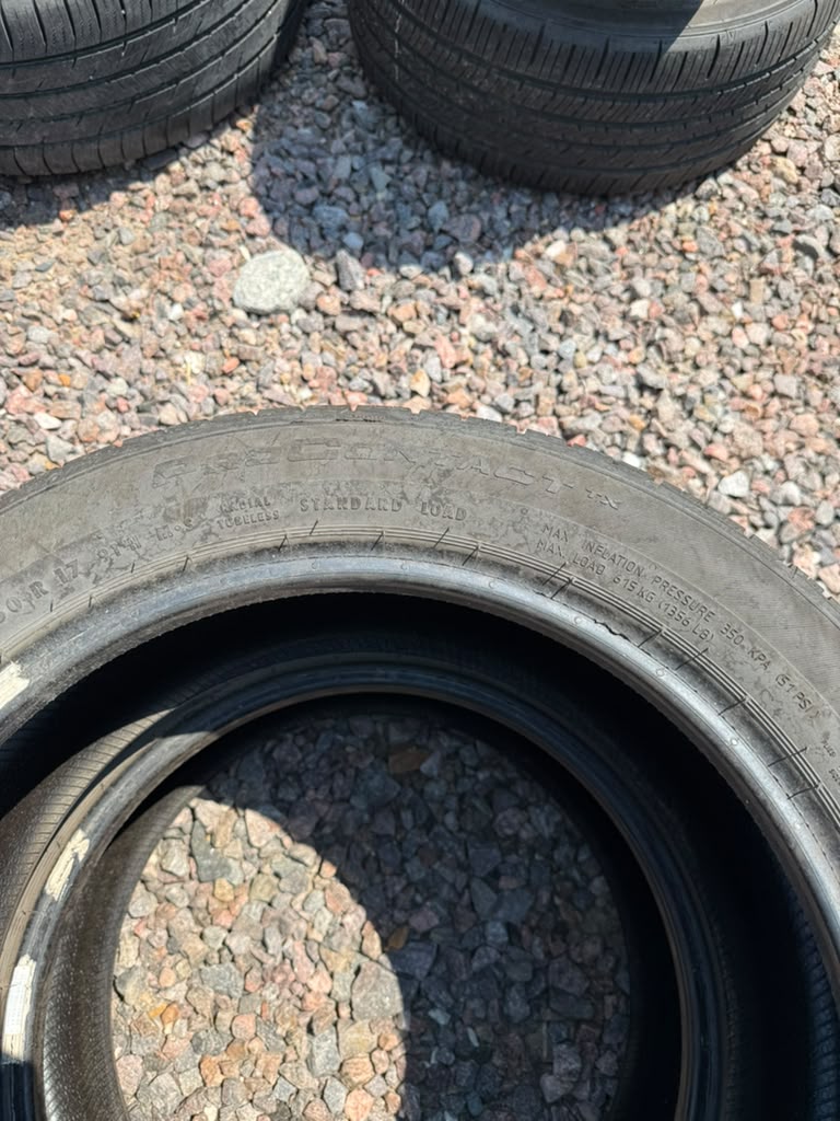 215/50R17 Pair (2 Used Tires) Continental Procontact TX