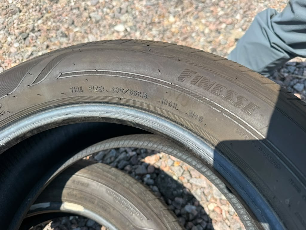 235/55R18 Pair (2 Used Tires) Goodyear Assurance Finesse