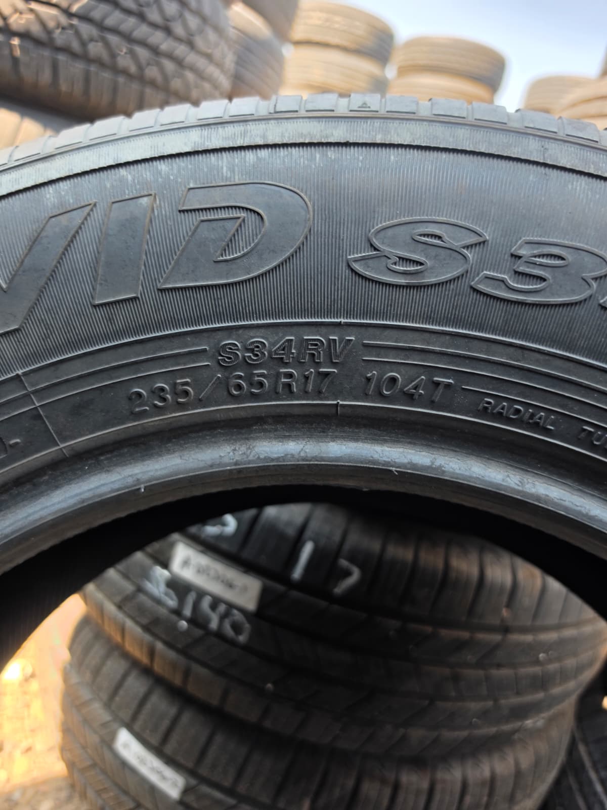 235/65R17 Pair (2 Used Tires) Yokohama Avid S34