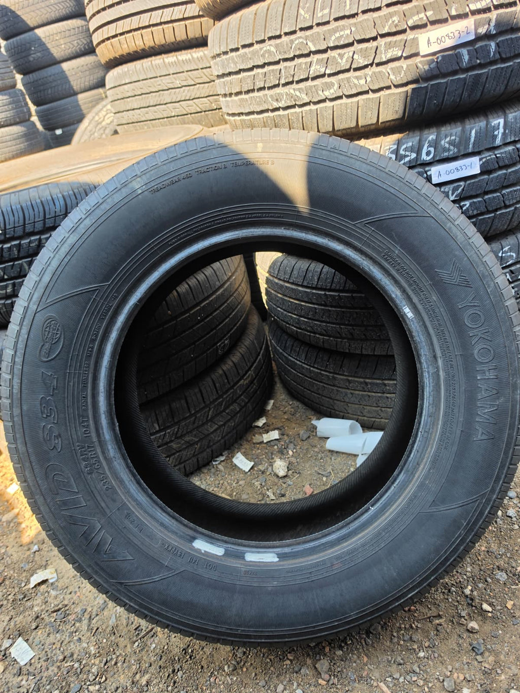 235/65R17 Pair (2 Used Tires) Yokohama Avid S34