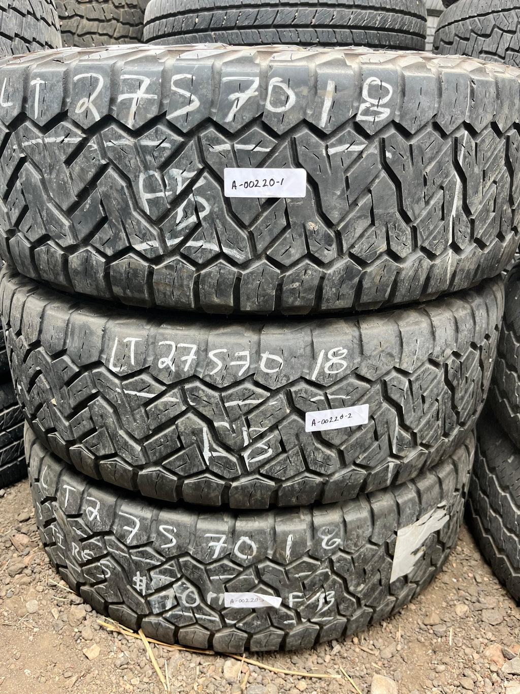 LT275/70R18 (3 Used Tires) Nitto Recon Grappler