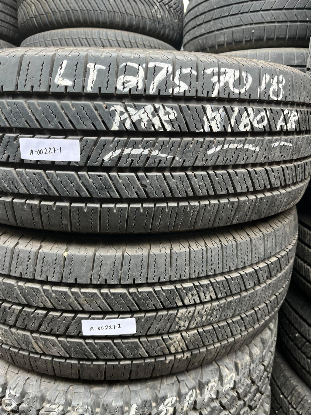 LT275/70R18 Pair (2 Used Tires) Firestone Transforce HT2