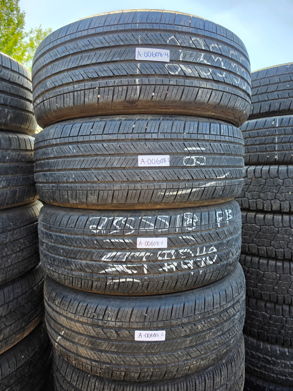 235/55R18 Pair (4 Used Tires) Goodyear Assurance