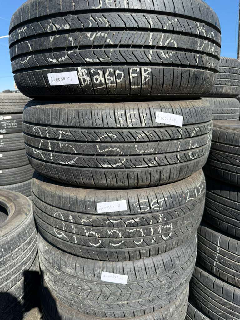 215/55R16 Pair (2 Used Tires) Sailun Atrezzo SH408