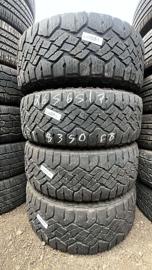 265/65R17 Set (4 Used Tires) Goodyear Wrangler (Duratrac)
