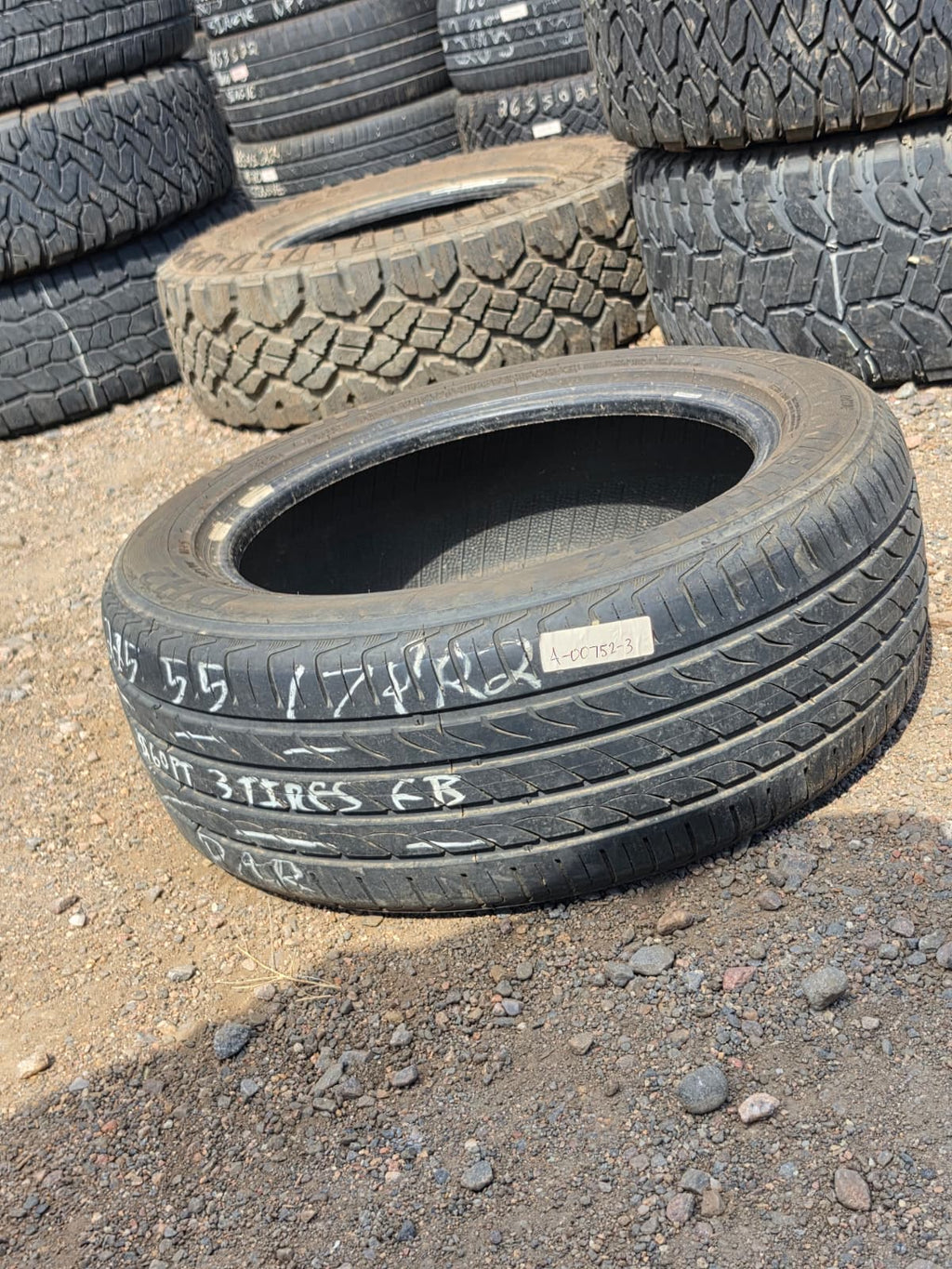 225/55R17 (3 Used Tires) Delinte DH2