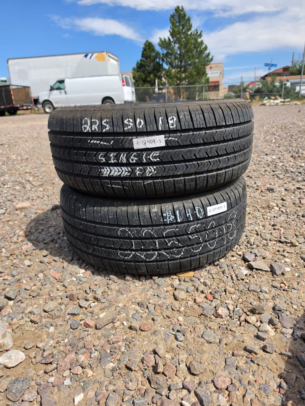 225/50R18 Pair (2 Used Tires) Goodyear Eagle Sport