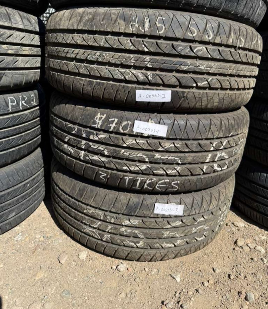 215/55R16 Pair (2 Used Tires) Kelly Edge