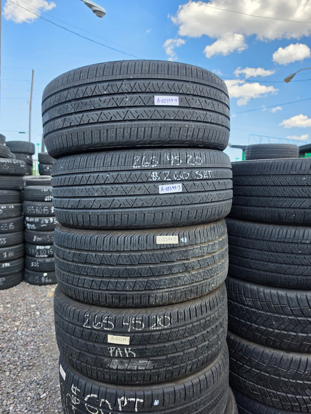 265/45R20 Pair (2 Used Tires) Continental CrossContact