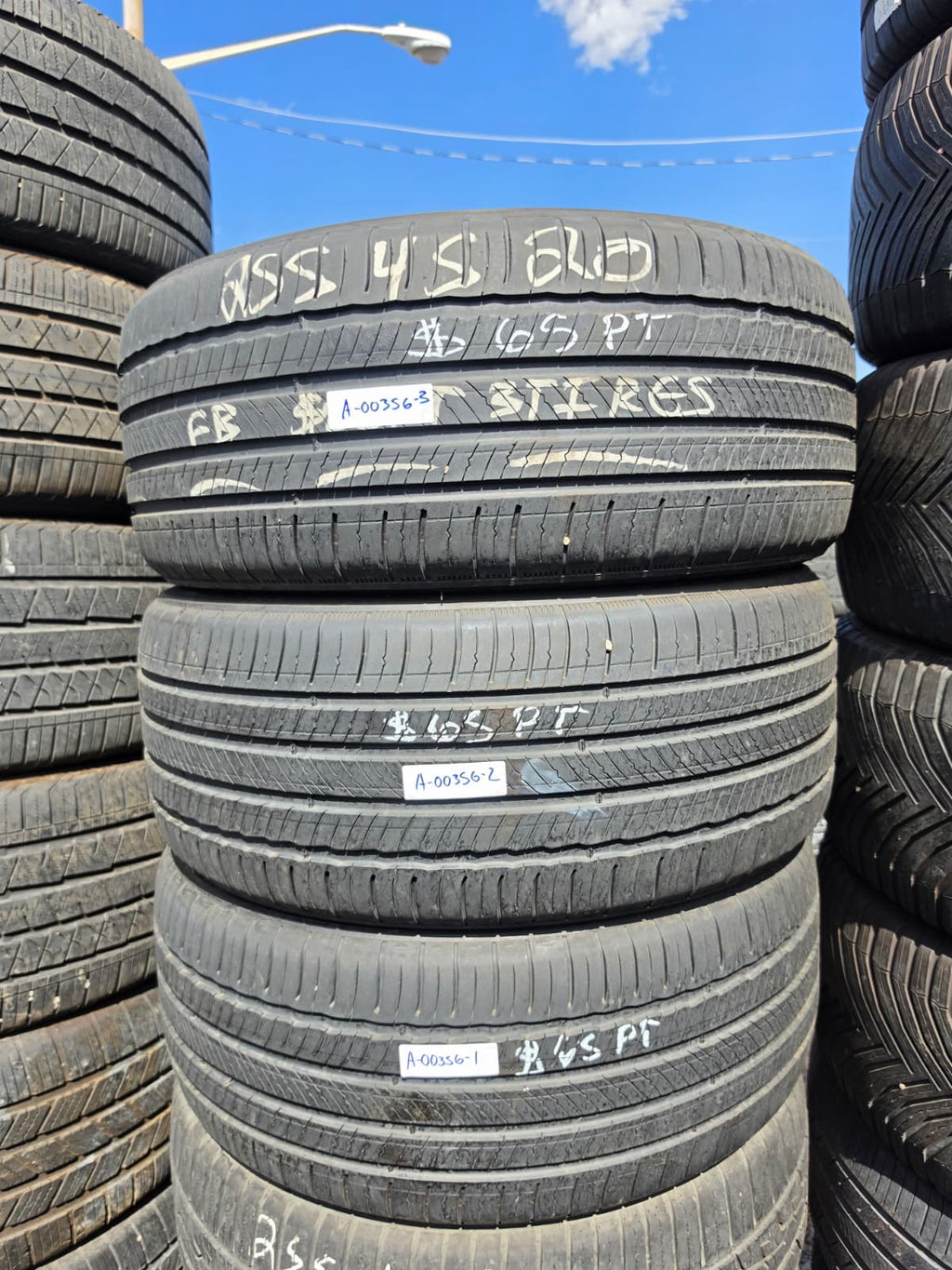 255/45R20 (3 Used Tires) Michelin Primacy Tour