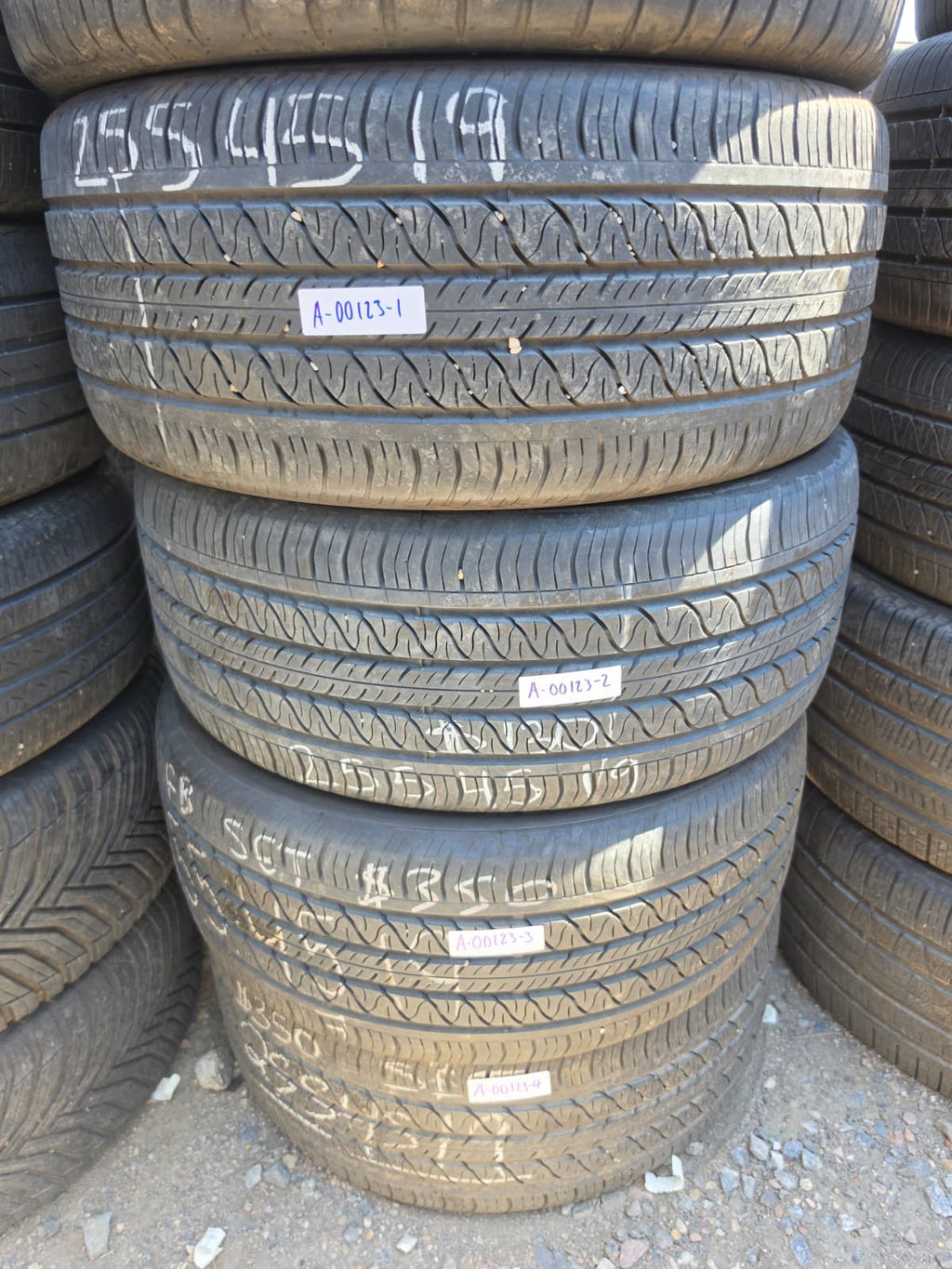255/45R19 Set (4 Used Tires) Continental Pro Contact