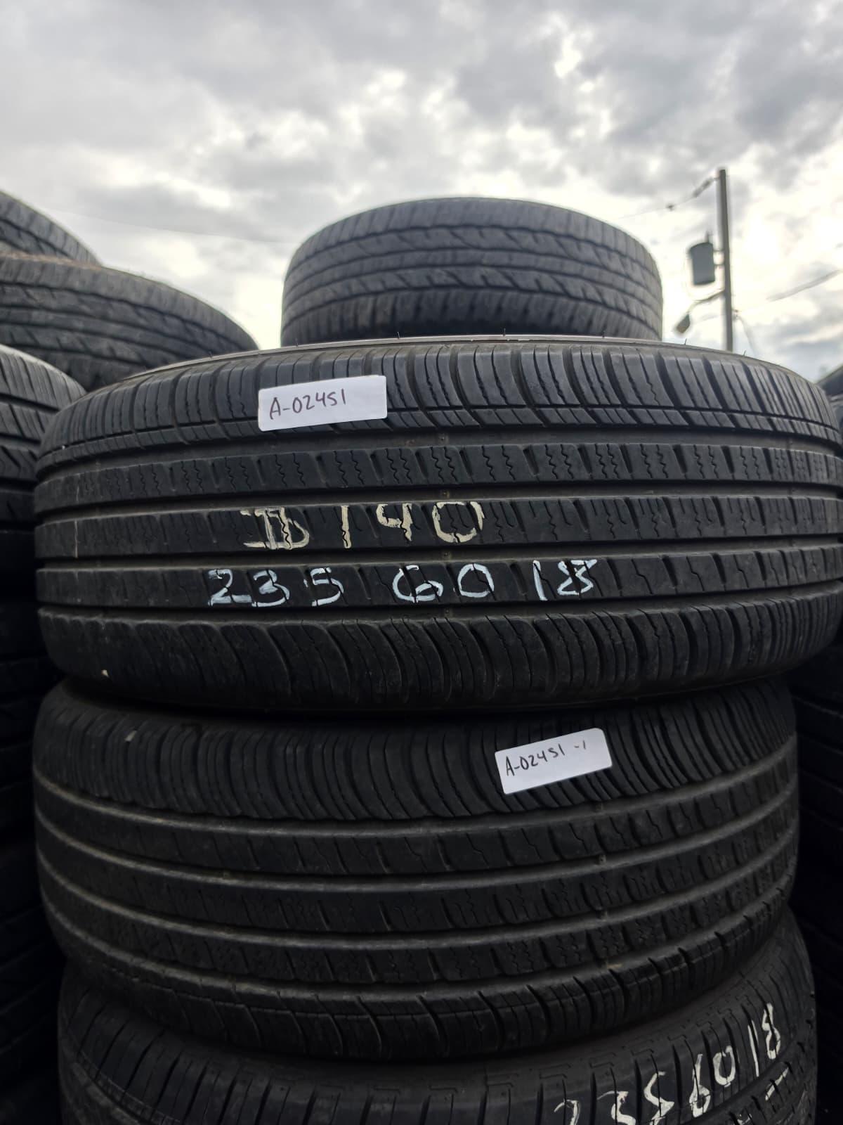 235/60R18 Pair (2 Used Tires) SureDrive Touring