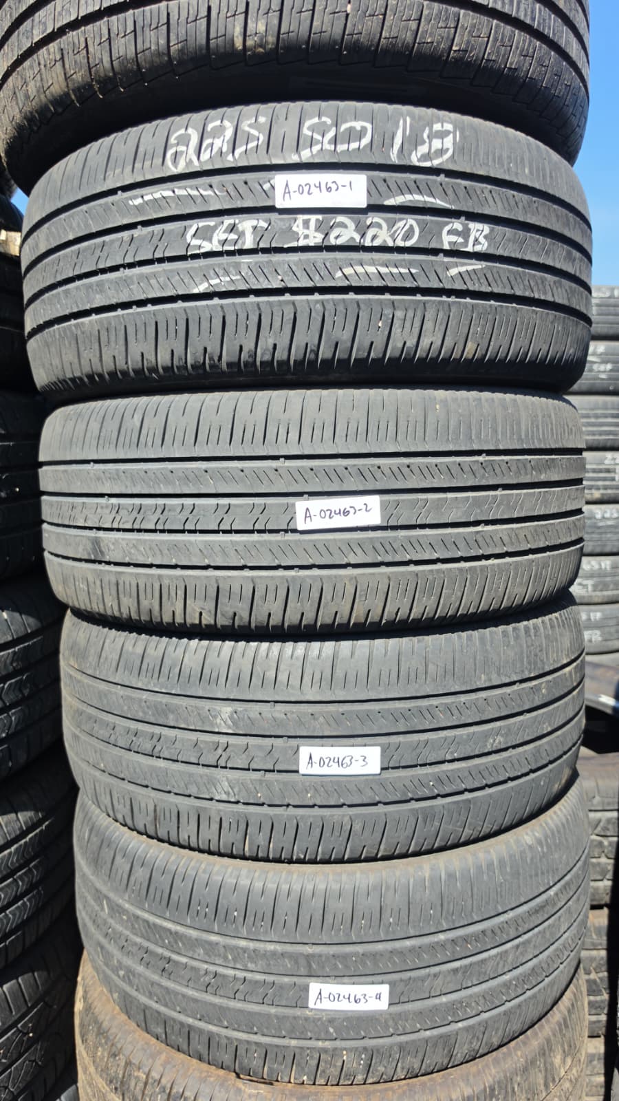 225/50R18 Set (4 Used Tires) Goodyear Eagle LS2