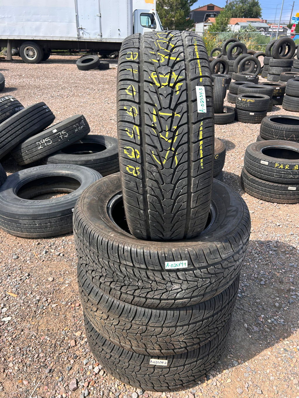 285/60R18 Set (4 Used Tires) Nexen Roadian HP