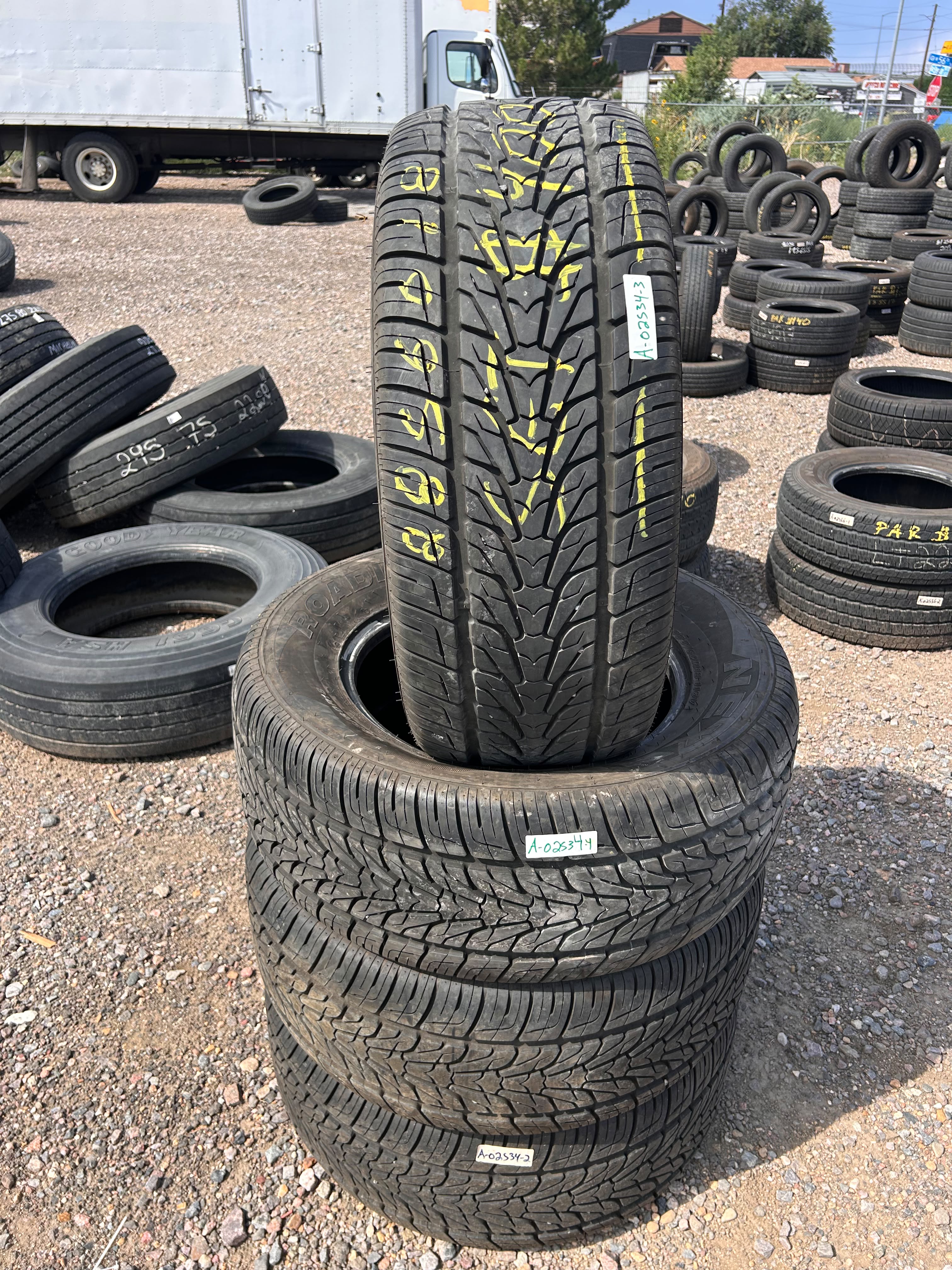 285/60R18 Set (4 Used Tires) Nexen Roadian HP