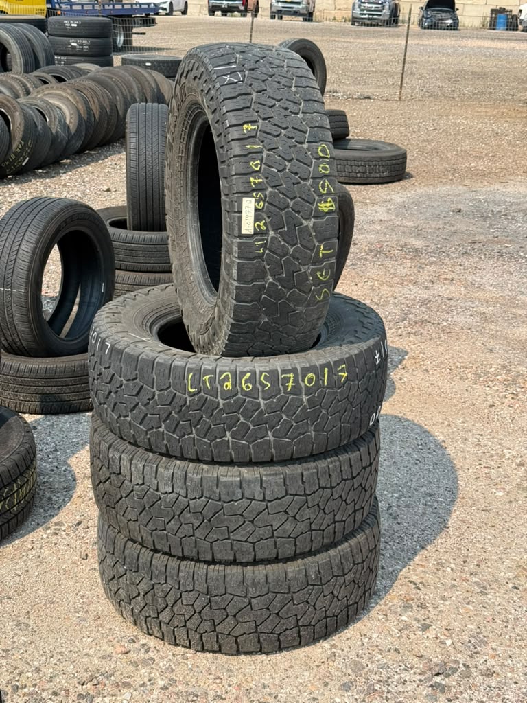 LT265/70R17 Set (4 Used Tires) Falken Wildpeak AT3W